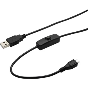 renkforce Micro USB kabel s prekidačem za uklop/isklop 1,5 m - idealan za Raspberry Pi® slika