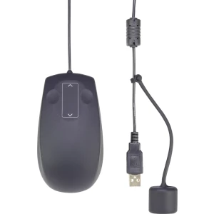USB bežični laserski miš Renkforce IP68 industrijski miš iM-LM-T01-BK crni slika