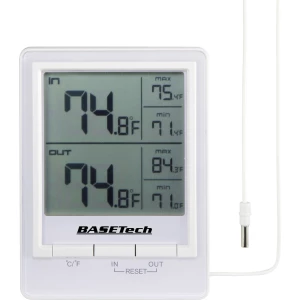 Termometar s kablom Basetech bijela slika