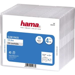 Prazne kutije za CD-e SlimPack Hama 4 CD-a, komplet od 10 kom. slika