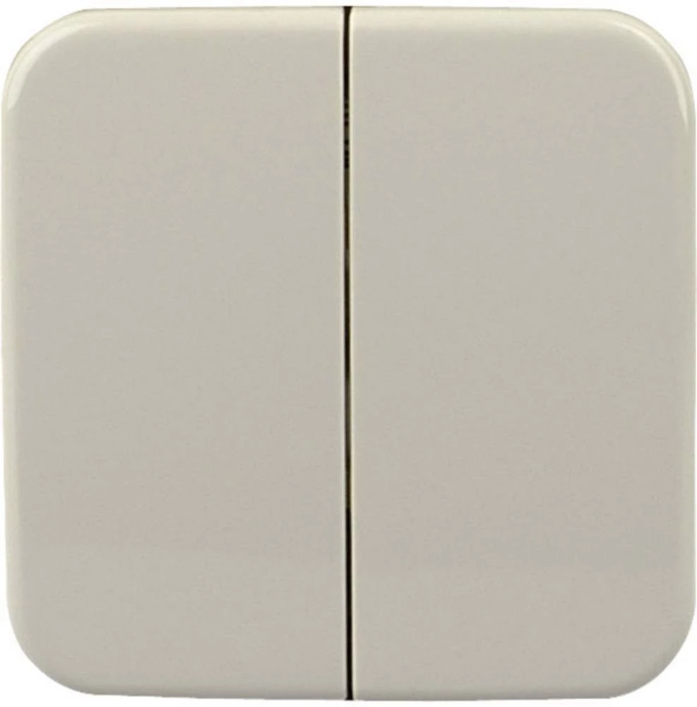 Dvostruki ozibni prekidač Free Control krem-bijela slika