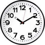 Zidni kvarčni sat EuroTime 82320 300 mm x 50 mm crne boje