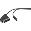 DIN priključak/SCART AV priključni kabel [1x mini-DIN utikač - 1x SCART utikač] 1.5 m crne boje SpeaKa Professional slika