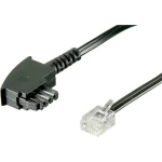 DSL priključni kabel [1x TAE-F utikač - 1x RJ11 utikač 6p2c] 3 m crne boje