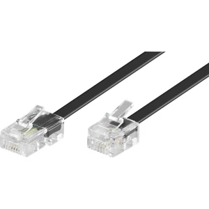 ISDN priključni kabel [1x RJ45 utikač 8p4c - 1x RJ11 utikač 6p4c] 3 m crne boje slika