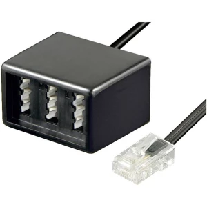 Western telefonski (analogni) adapter [1x RJ45 utikač 8p8c - 1x TAE-NFN utičnica] 0.20 m crne boje slika