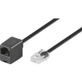 ISDN produžni kabel [1x RJ45 utikač 8p4c - 1x RJ45 utičnica 8p4c] 6 m crne boje slika