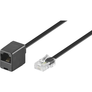 ISDN produžni kabel [1x RJ45 utikač 8p4c - 1x RJ45 utičnica 8p4c] 10 m crne boje slika