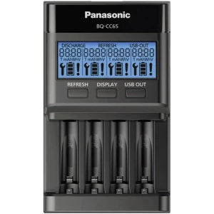 Punjač za okrugle baterije NiMH Panasonic BQ-CC65 micro (AAA), mignon (AA) slika