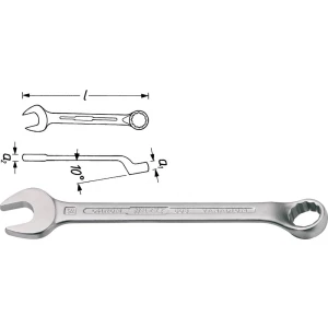 Okasto-viličasti ključ 7 mm DIN 3113 oblik B, ISO 3318, ISO 7738 Hazet 603-7 slika