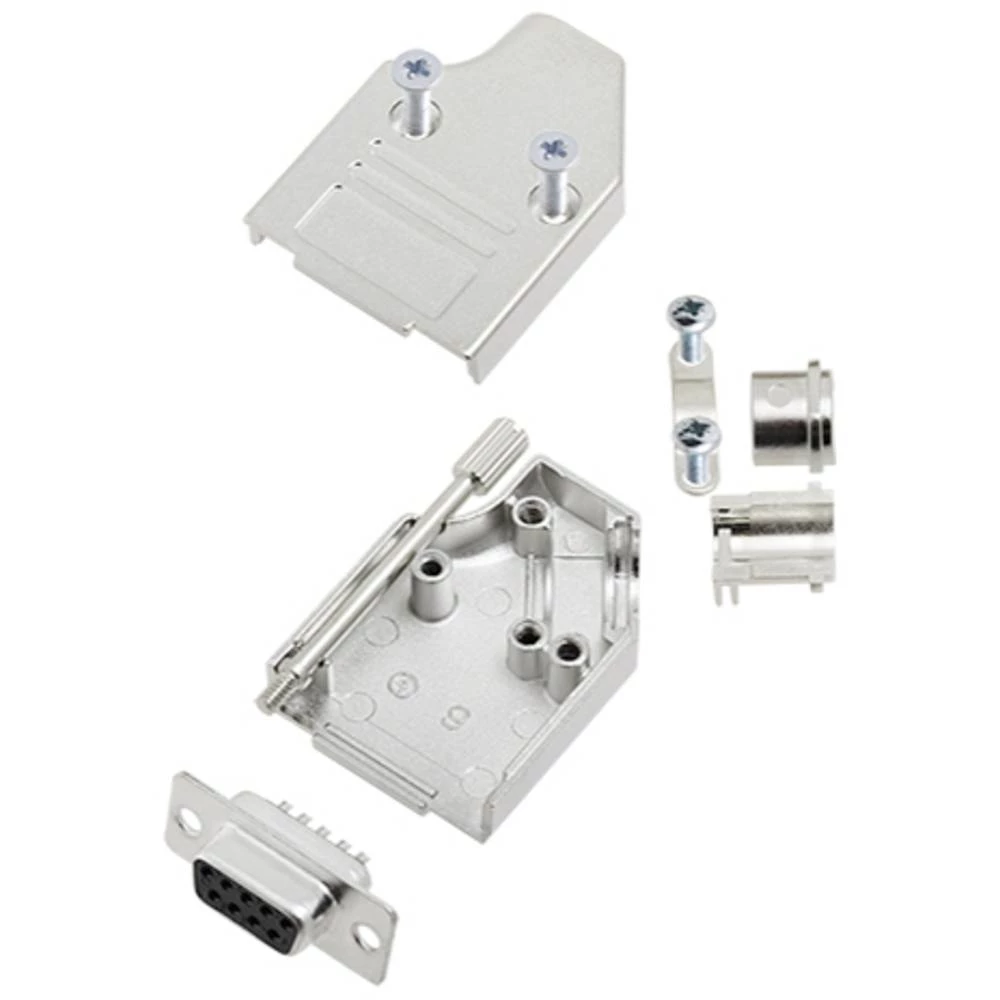 Višestruki ženski konektor D-SUB komplet 35 ° Broj polova: 9 Lemni kup TRU COMPONENTS TCMHDM3509DBSK 1 ST slika