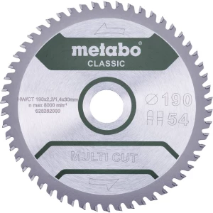 Metabo MULTI CUT CLASSIC 628282000 list kružne pile 190 x 30 x 1.4 mm Broj zubaca (po inču): 54 1 St. slika