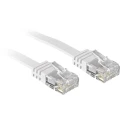 LINDY 47502 RJ45 mrežni kabel, Patch kabel cat 6 U/UTP 2.00 m bijela sa zaštitom za nosić 1 St. slika