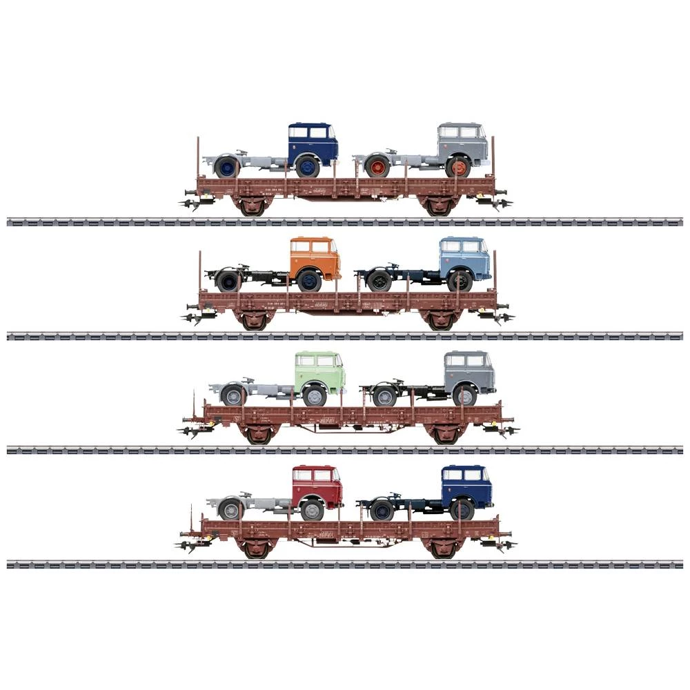 Märklin 46406 H0 set od 4 automobila s kočićima Ks 3300/Ks 3301 iz DR-a slika