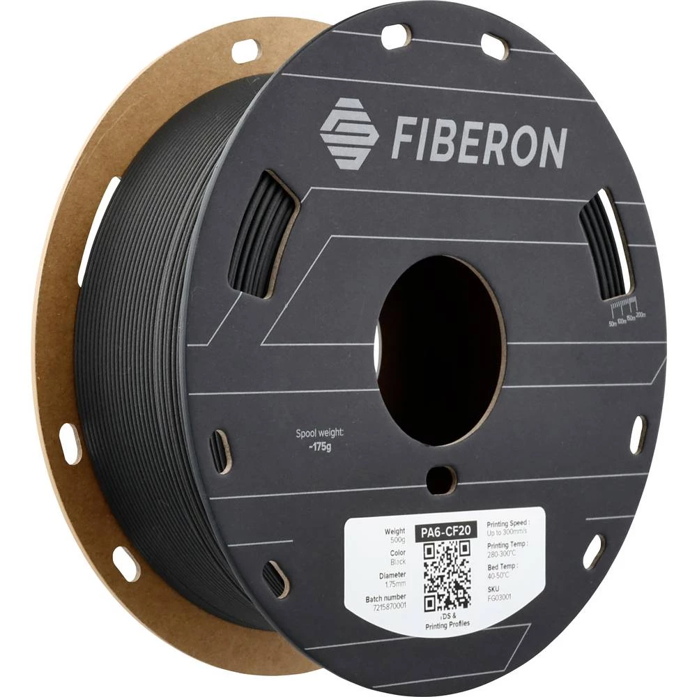 Polymaker FG03001 Fiberon™ PA6-CF20 3D pisač filament PA6-CF ojačan karbonskim vlaknima, otporan na toplinu, bez iskrivl slika