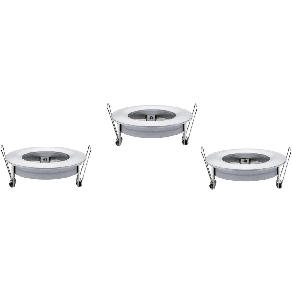 LED ugradna svjetiljka Nova 2Easy set od 3 krute okrugle 78mm maks. 3x35W tokareni aluminij Paulmann  ugradbeni prsten za kupaonicu       aluminij (okrečen) slika