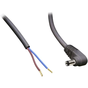 TRU COMPONENTS Niskonaponski priključni kabel Niskonaponski adapter-Slobodan kraj kabela 5.50 mm 2.10 mm 0.50 m 1 ST slika