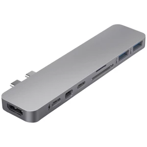 HYPER GN28D-GRAY USB-C ™ priključna stanica Prikladno za marku: Apple  integrirani čitač kartica slika