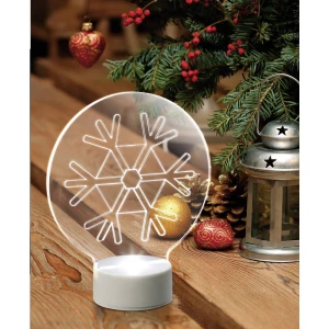 LED Božićna dekoracija Snježna pahuljica LED Polarlite LBA-51-008 prozirna slika