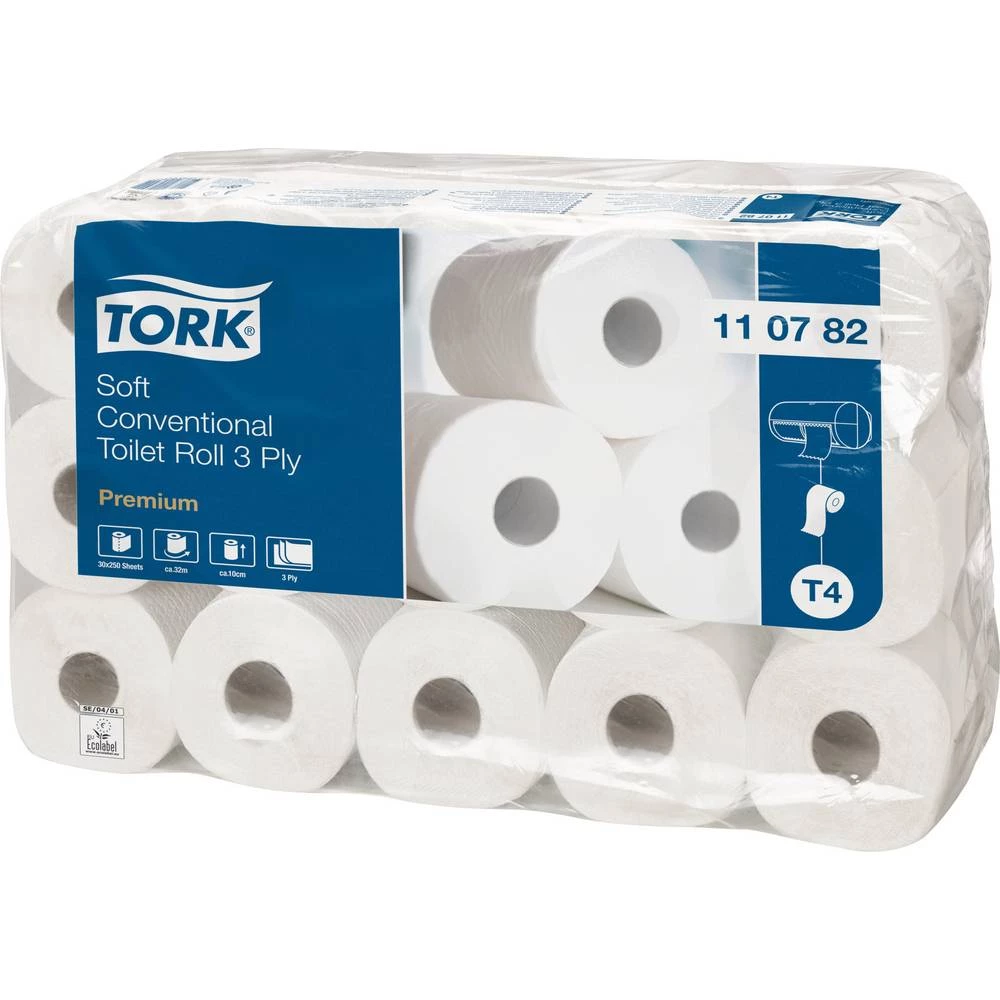 Toaletni papir 110782 TORK Premium male role, posebne mekani, 3-slojni, 30 rola slika