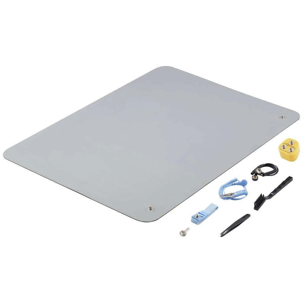 TRU COMPONENTS TC-12494244 ESD set prostirača siva (D x Š x V) 650 x 500 x 2 mm  1 Set slika