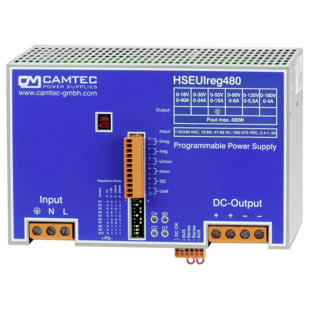 Camtec HSEUIREG04801.130(R2) DIN-napajanje (DIN-letva) 130 V 480 W Content 1 kom. slika