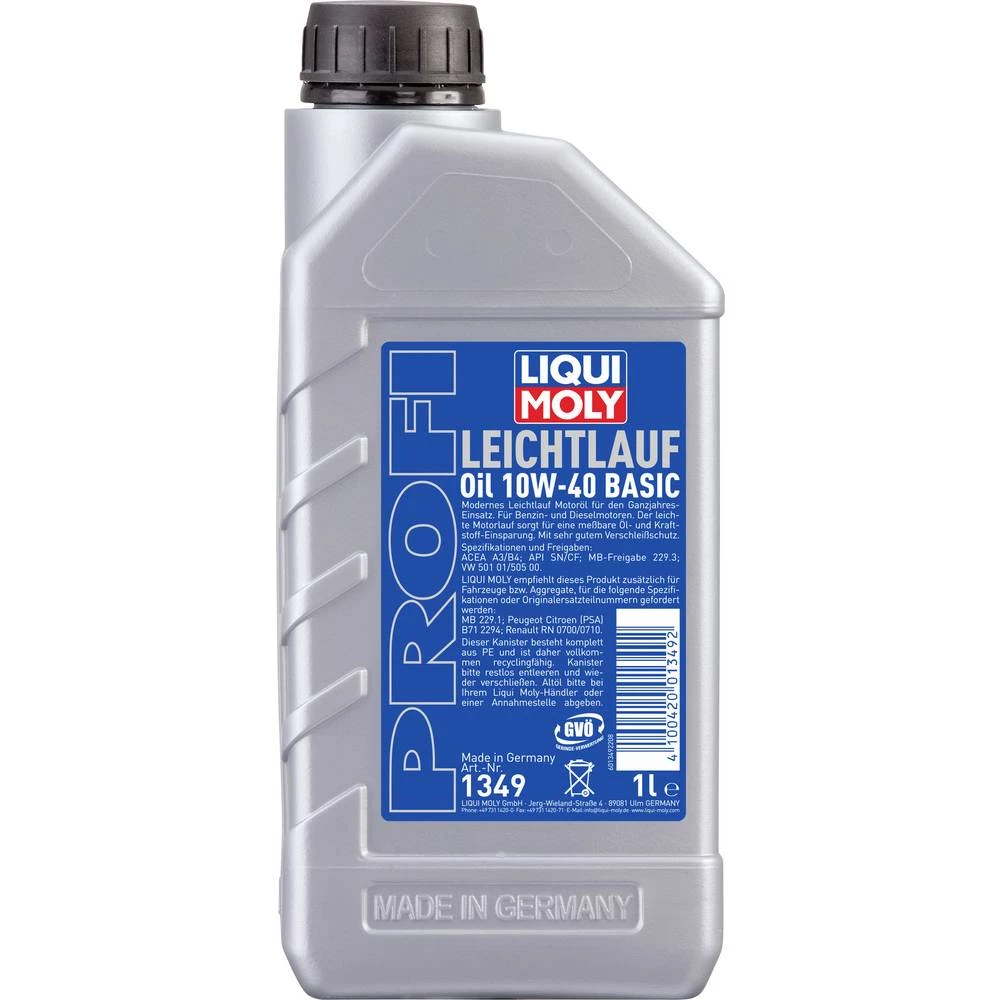 Liqui Moly Profi Leichtlauf 10W-40 Basic 1349 motorno ulje 1 l slika