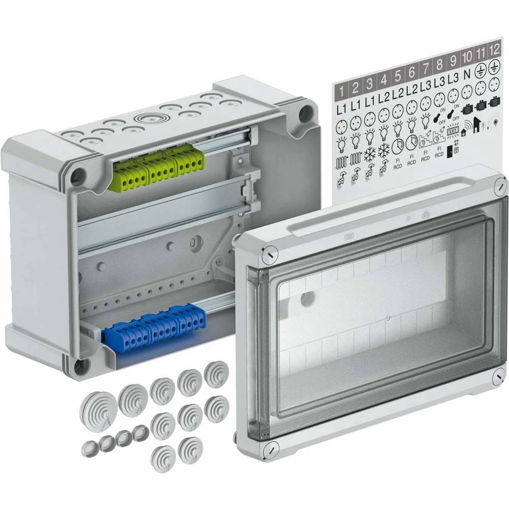 Nadžbukna Broj redova = 1 OBO Bettermann 2008812 SDB 12 PS slika