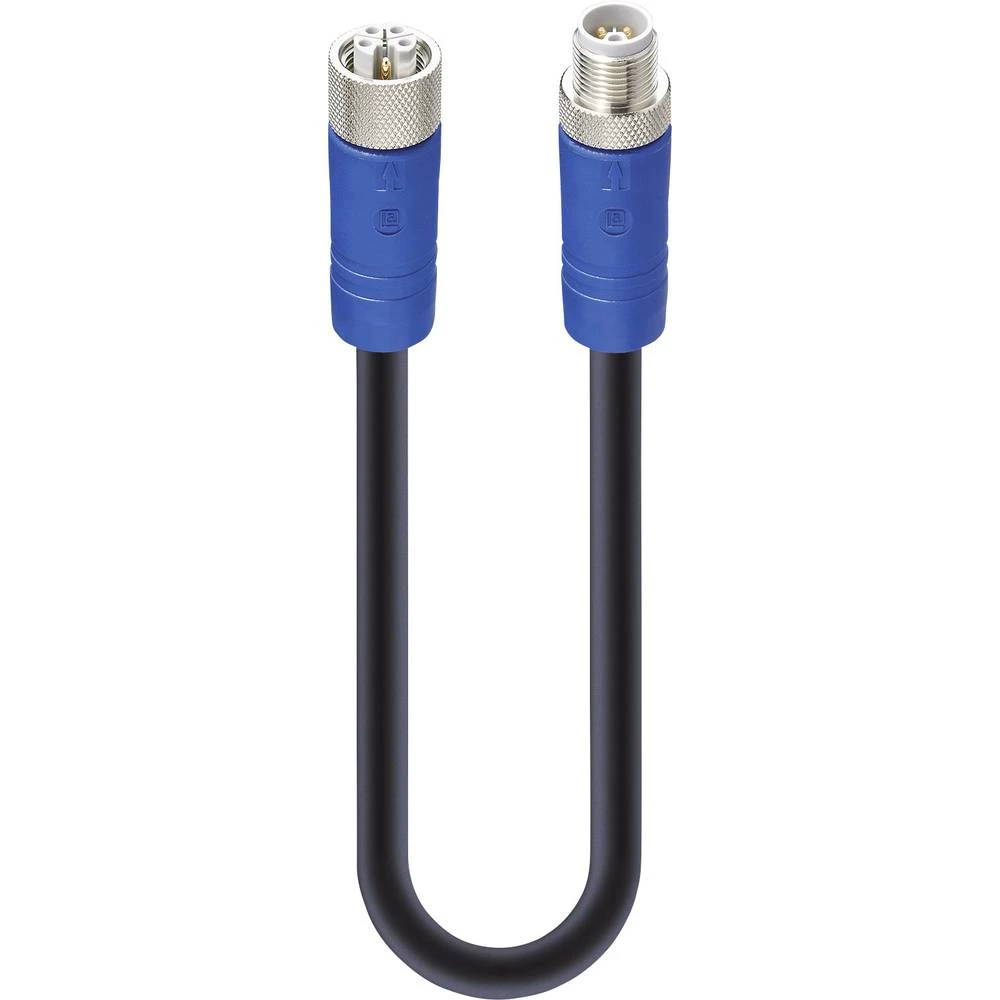 Lumberg Automation 934853165 utični konektor za senzor/aktivator, konfekcionirani M12 ravni muški konektor, konektor, ra slika