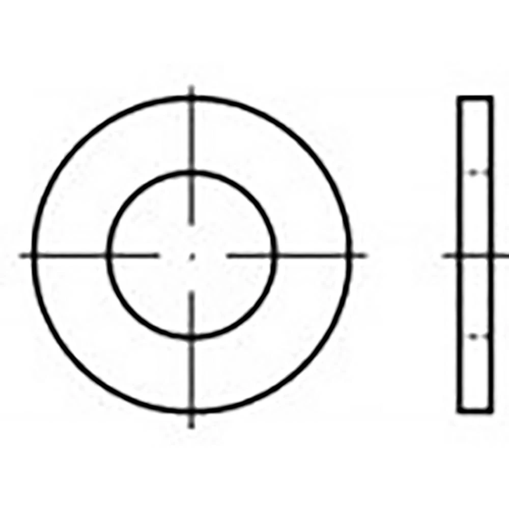 podložne pločice 3.2 mm 7 mm mjed 100 St. TOOLCRAFT TO-6853809 slika
