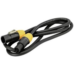 Eurolite IP T-Con XLR priključni kabel [1x muški konektor XLR - 1x ženski konektor XLR] 3 m crna/narančasta slika