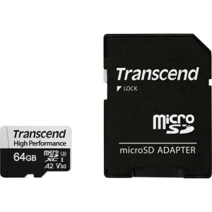 microSDXC kartica 64 GB Transcend Premium 330S Class 10, UHS-I, UHS-Class 3, v30 Video Speed Class A2 standard , Uklj. SD-adapte slika