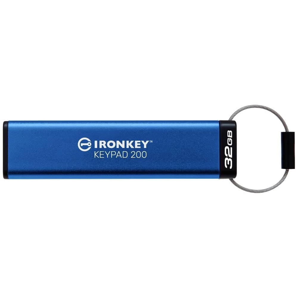 Kingston IronKey Keypad 200 USB stick maloprodaja 32 GB plava boja IKKP200/32GB USB 3.2 gen. 1 (USB 3.0) slika