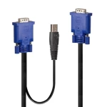 LINDY KVM adapter [1x VGA - 1x VGA, USB-A] 3.00 m crna, plava boja