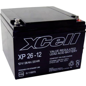 Olovni akumulator 12 V 26 Ah XCell XP2412 XCEXP2612 Olovno-koprenasti (Š x V x d) 165 x 127 x 176 mm M5 vijčani priključak Bez o slika
