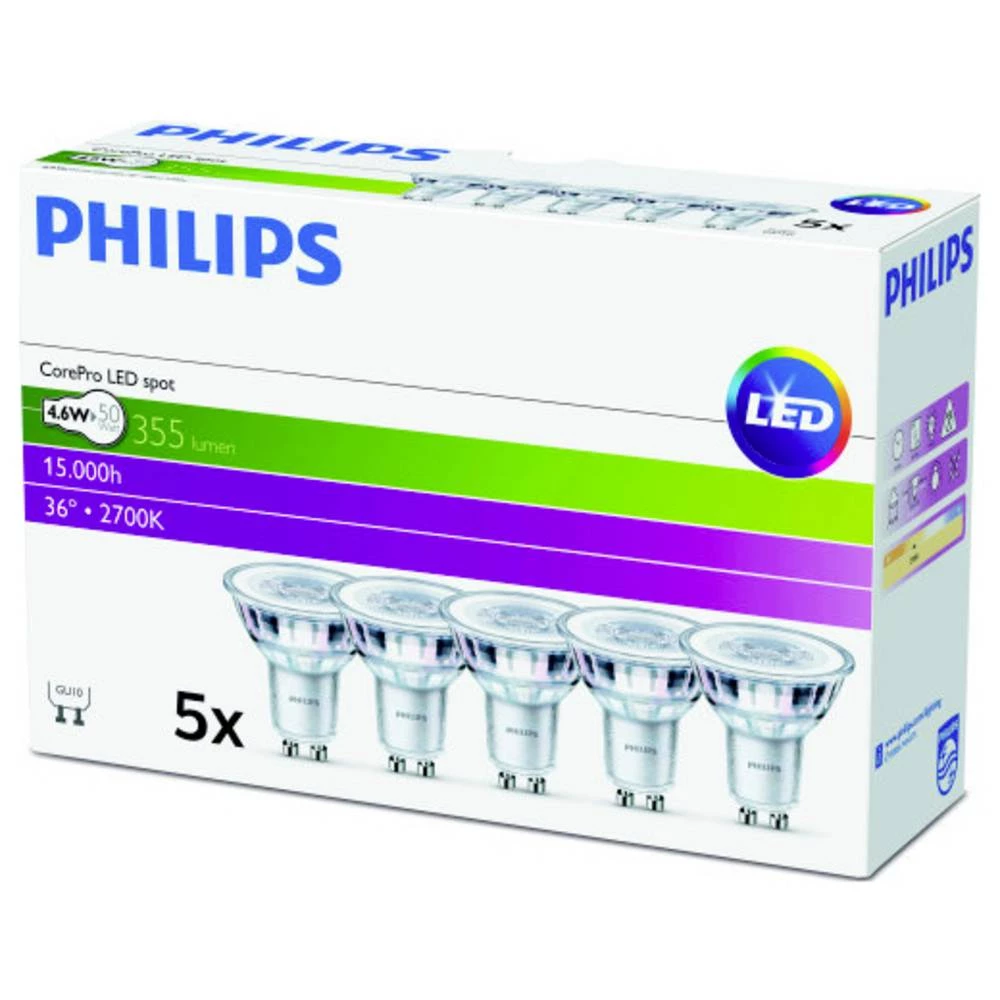 Signify 70029400 žarulja Energetska učinkovitost 2021 F (A - G) GU10 reflektor 4.6 W toplo bijela (Ø x D) 50 mm x 54 mm slika