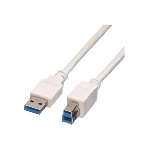 Value USB kabel USB 3.2 gen. 1 (USB 3.0) USB-A utikač, USB-B utikač 1.80 m bijela sa zaštitom 11.99.8870 slika