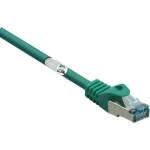 Basetech RJ45 BT-2270688 mrežni kabeli, patch kabeli cat 6a S/FTP 10.00 m zelena sa zaštitom za nosić, vatrostalan