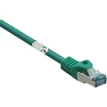 Basetech RJ45 BT-2270688 mrežni kabeli, patch kabeli cat 6a S/FTP 10.00 m zelena sa zaštitom za nosić, vatrostalan slika