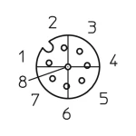 Utični konektor za senzor/aktivator, konfekcionirani M12 Konektor, kutni 5 m Broj polova: 8 Lutronic 1079 1205 08 004 5m 1 ST