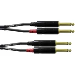 Audio Adapter cable [2x 6,3 mm banana utikač - 2x 6,3 mm banana utikač] 6 m Crna Cordial