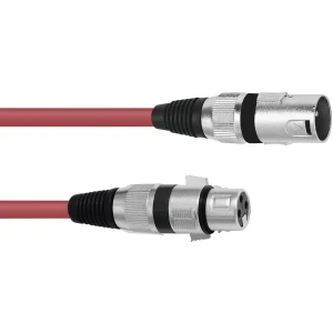 Omnitronic 30220899 XLR priključni kabel [1x XLR utikač 3-polni - 1x XLR utičnica 3-polna] 1.00 m crvena slika