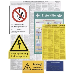 Set znakova upozorenja/obavijesti plastični za električne sustave nasljednik stavke br. 700011 DEHN 700050 znak informacije       1 St. slika