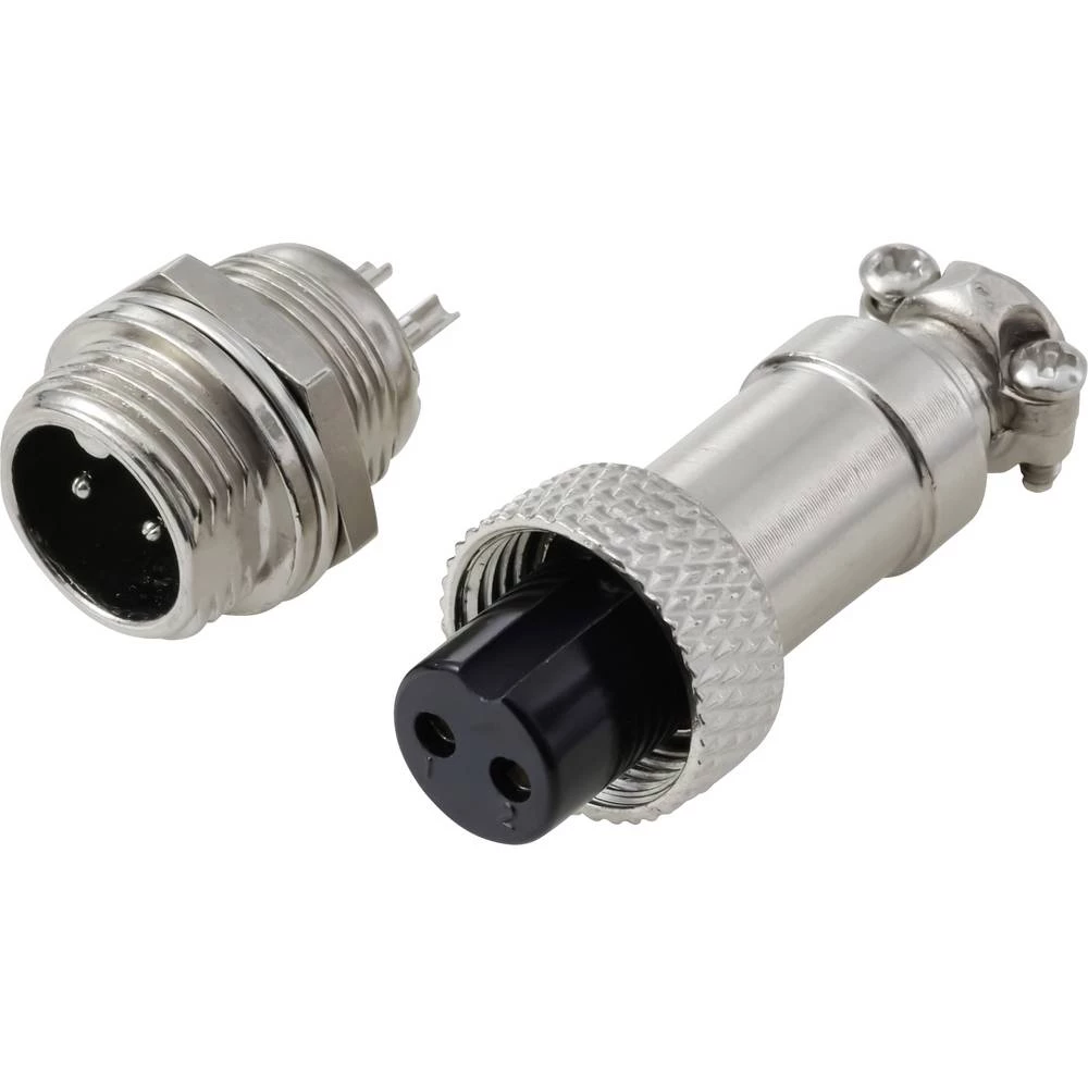 TRU COMPONENTS TC-13895576 okrugli konektori utikač, kontakt ženskog konektora Ukupan broj polova: 2 Serija (Okrugli uti slika
