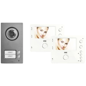 Urmet 74566 video portafon za vrata 2-žice kompletan set 2 obiteljske kuće bijela, srebrna slika