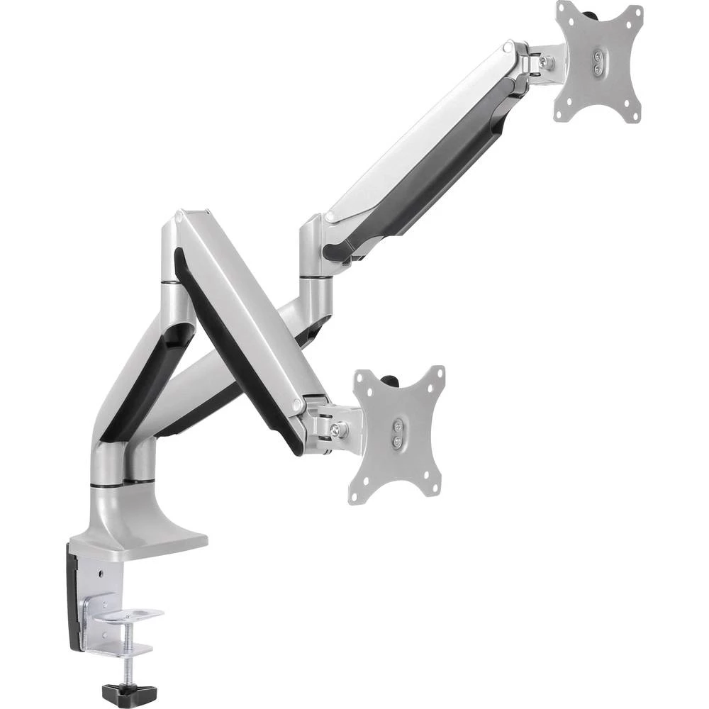 2-struki Stolni nosač za monitor 33,0 cm (13") - 81,3 cm (32") Vrtljivi nosač, Podesiv po visini, Nagibni i okretni LogiLink Dua slika