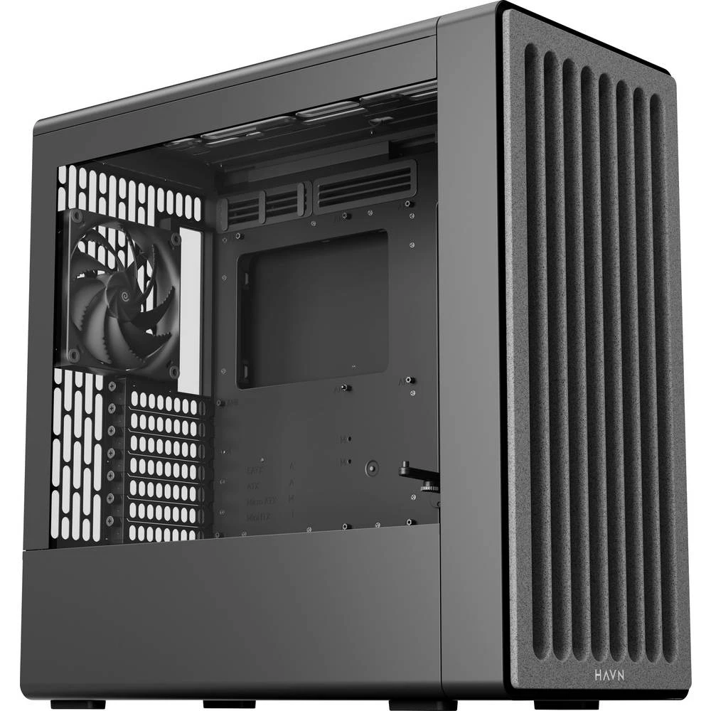HAVN HAVN BF 360 Flow PC-Gehäuse, Midi-Tower, E-ATX, Tempered Glass - schwarz midi-tower kućište , kućište za računala, slika