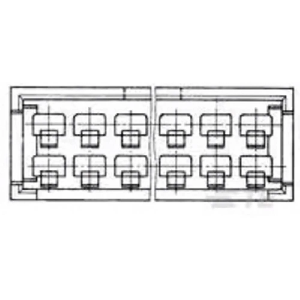 TE Connectivity ugradna standardna letva s muškim kontaktima 280638 1 St. Bag slika