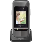 Emporia V200 Senior preklopni telefon Stanica za punjenje, SOS ključ Crna