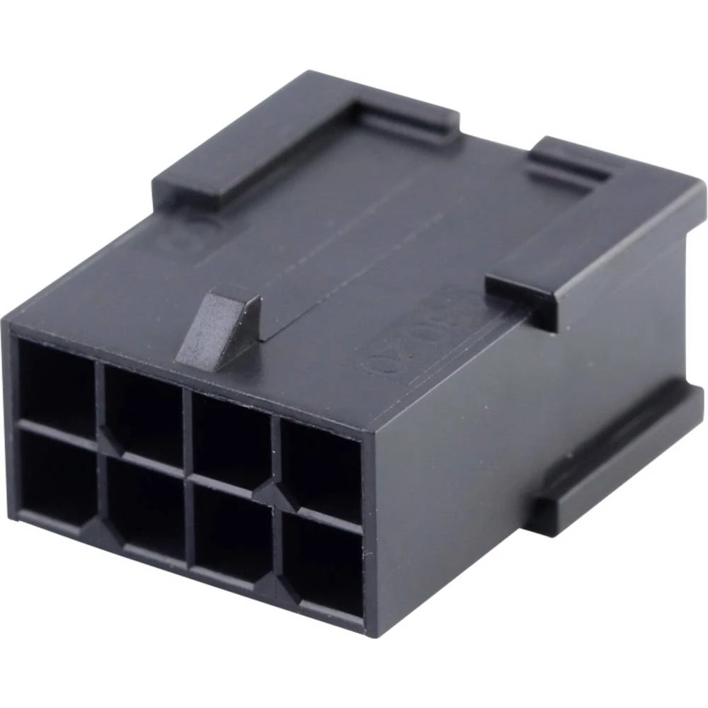 Molex 430200801 Micro-Fit 3.0 Plug Housing, Dual Row, 8 Circuits, UL 94V-0, Low-Halogen, Black slika